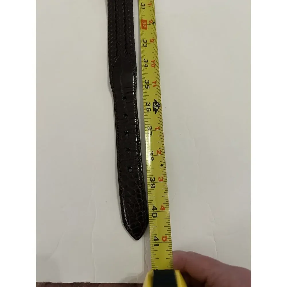 Brighton Genuine Leather Brown Braided‎ Women's Belt w Silver Buckle Size 36